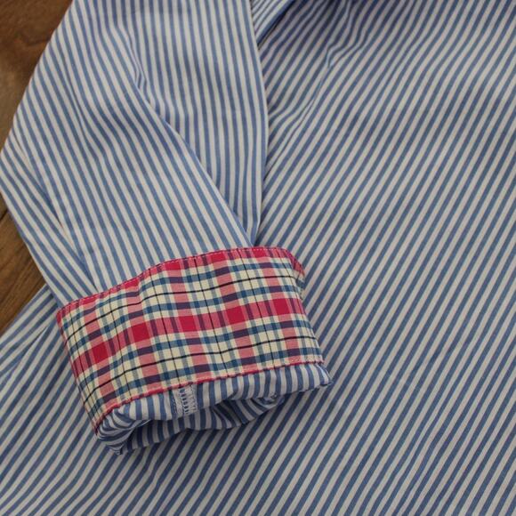 Vineyard Vines Long Sleeve Button Down Shirt Stripe Plaid Pocket 16 - Picture 3 of 6
